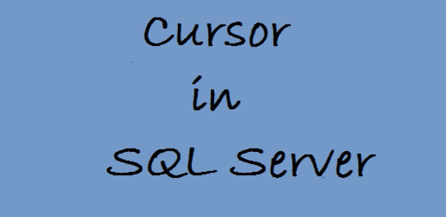 CURSOR in MSSQL
